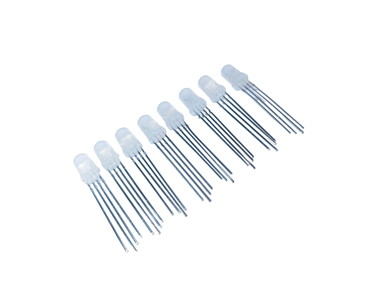 Háromszínű RGB LED, 4 tű, 5 mm