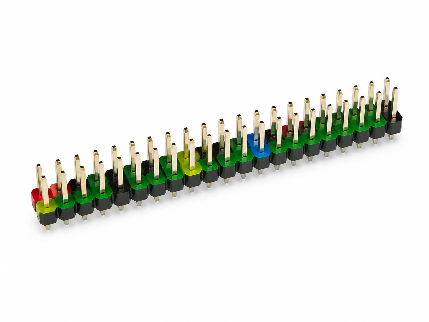 Színes GPIO tüskesor, 2 × 20 tű, Raspberry Pi Zerohoz