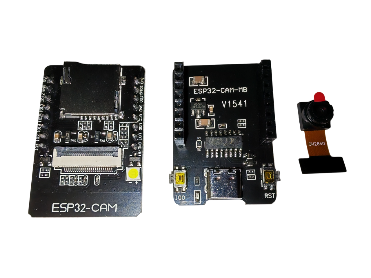 ESP32-CAM Wi-Fi kameramodul USB-C programozópanellel – 4 MB flash, microSD